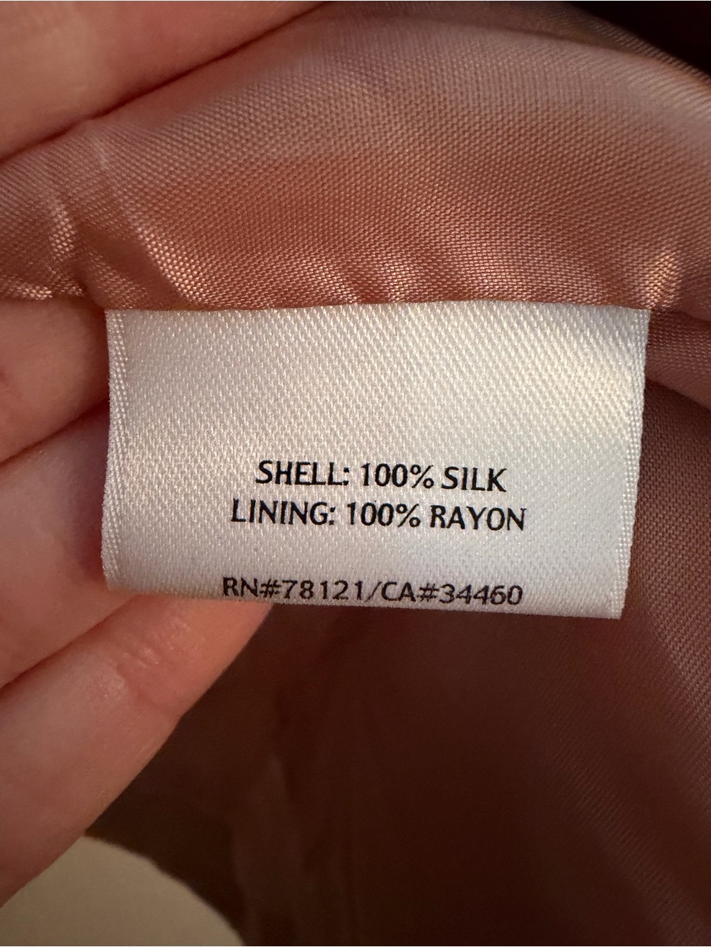 Eileen Fisher 100% Silk Shimmer Jacket Blazer L Rose Gold Pink - Picture 7 of 7